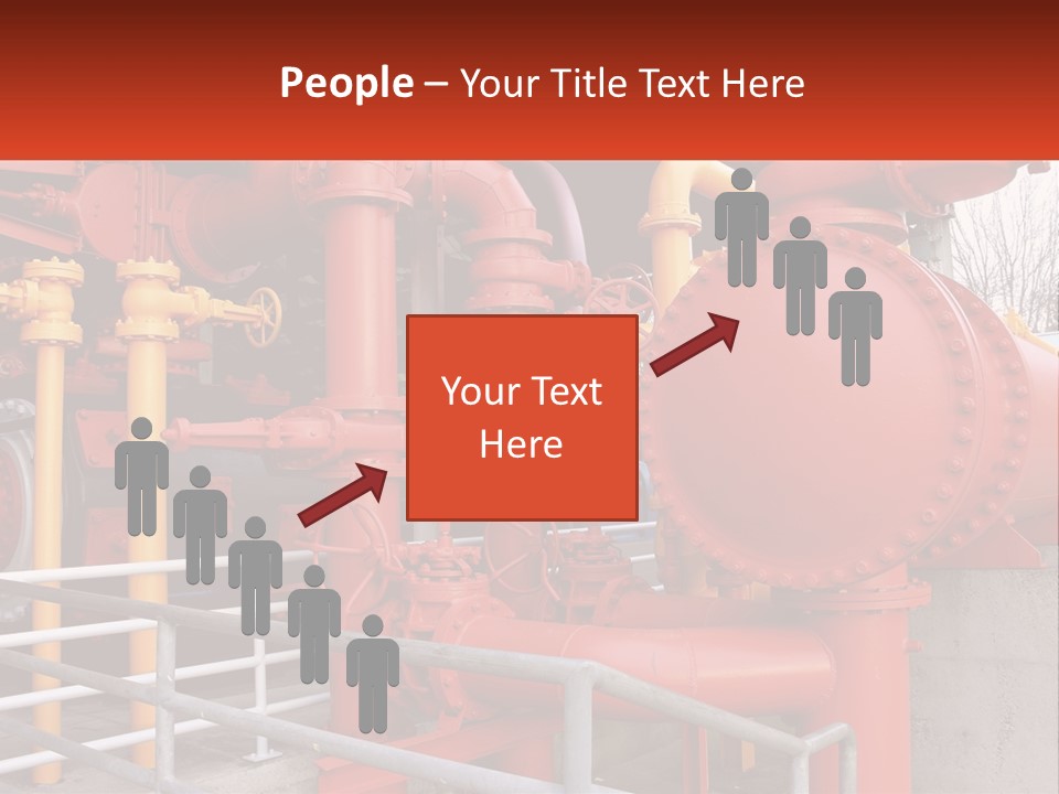 A Group Of Pipes And Valves In A Factory PowerPoint Template