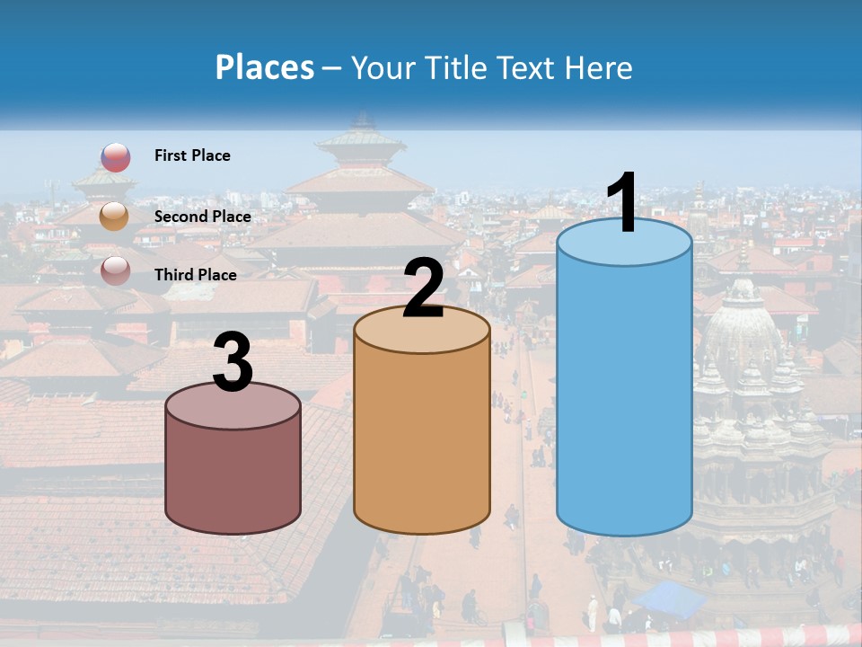 A Large Group Of Buildings With A Sky Background PowerPoint Template