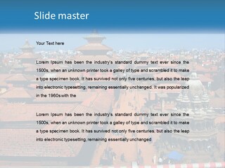 A Large Group Of Buildings With A Sky Background PowerPoint Template