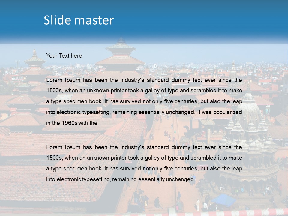 A Large Group Of Buildings With A Sky Background PowerPoint Template