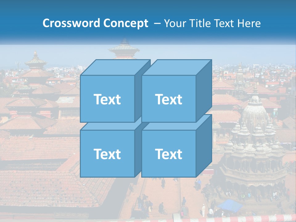 A Large Group Of Buildings With A Sky Background PowerPoint Template
