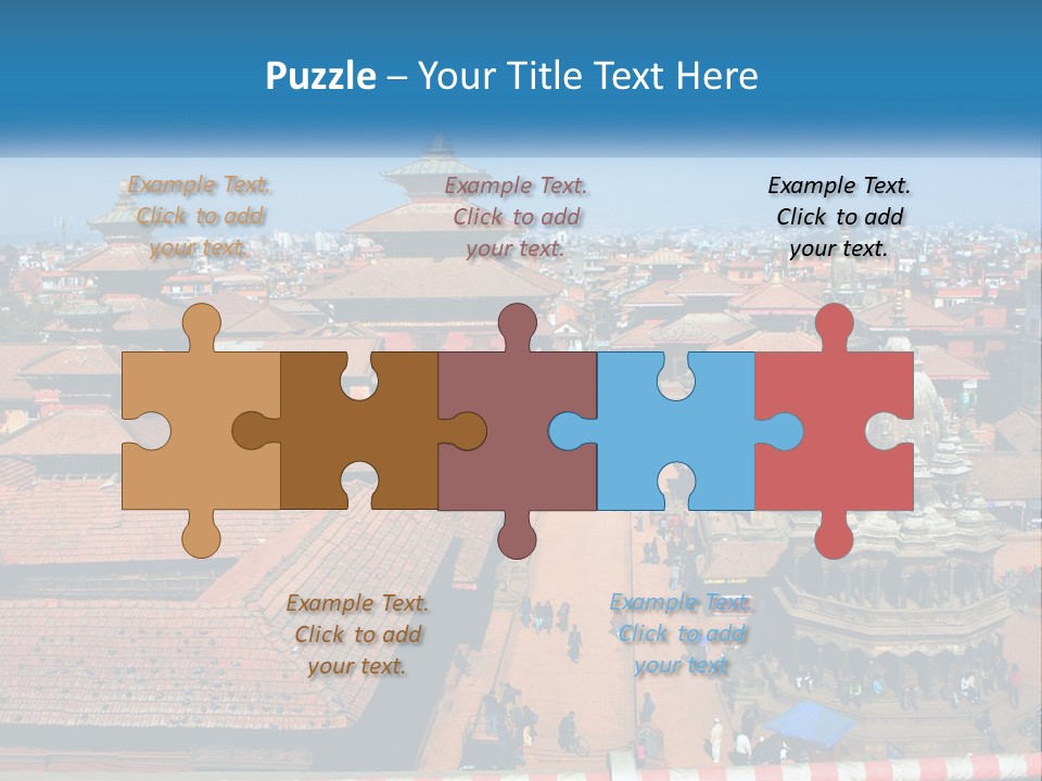 A Large Group Of Buildings With A Sky Background PowerPoint Template