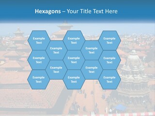 A Large Group Of Buildings With A Sky Background PowerPoint Template