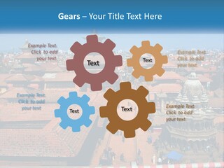 A Large Group Of Buildings With A Sky Background PowerPoint Template