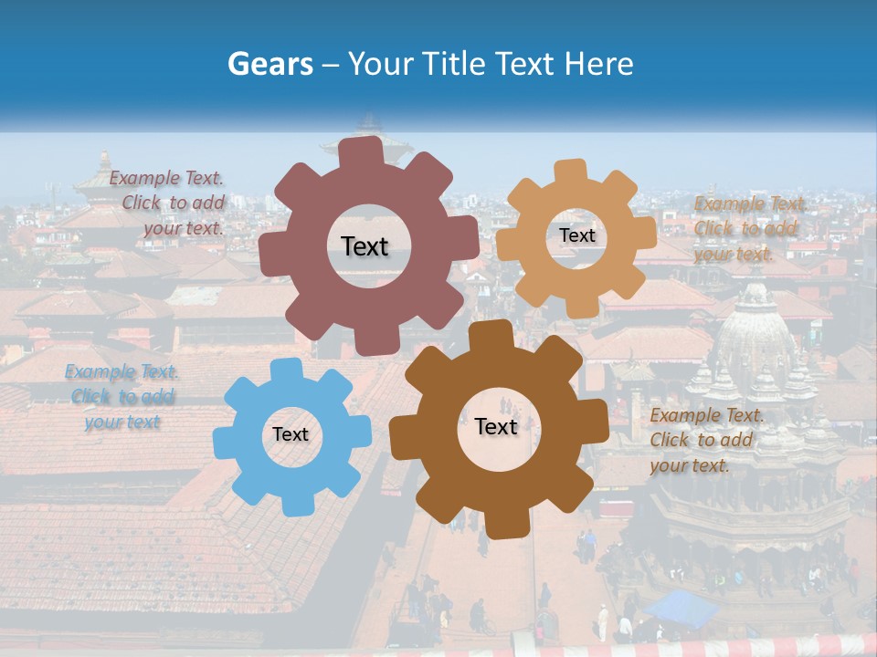 A Large Group Of Buildings With A Sky Background PowerPoint Template