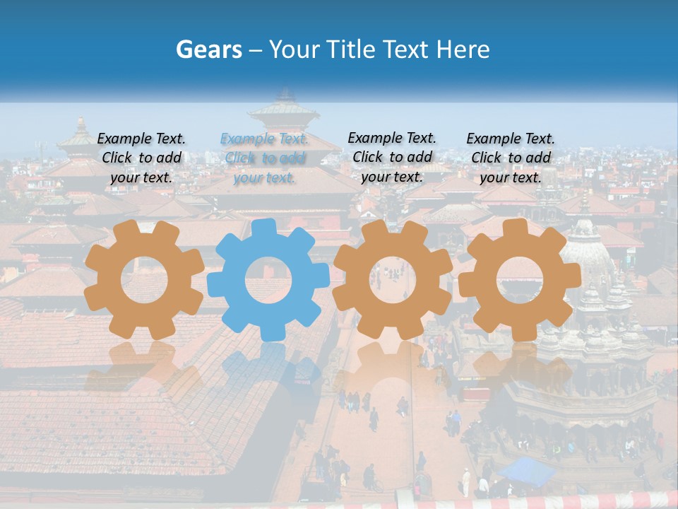 A Large Group Of Buildings With A Sky Background PowerPoint Template