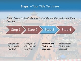 A Large Group Of Buildings With A Sky Background PowerPoint Template