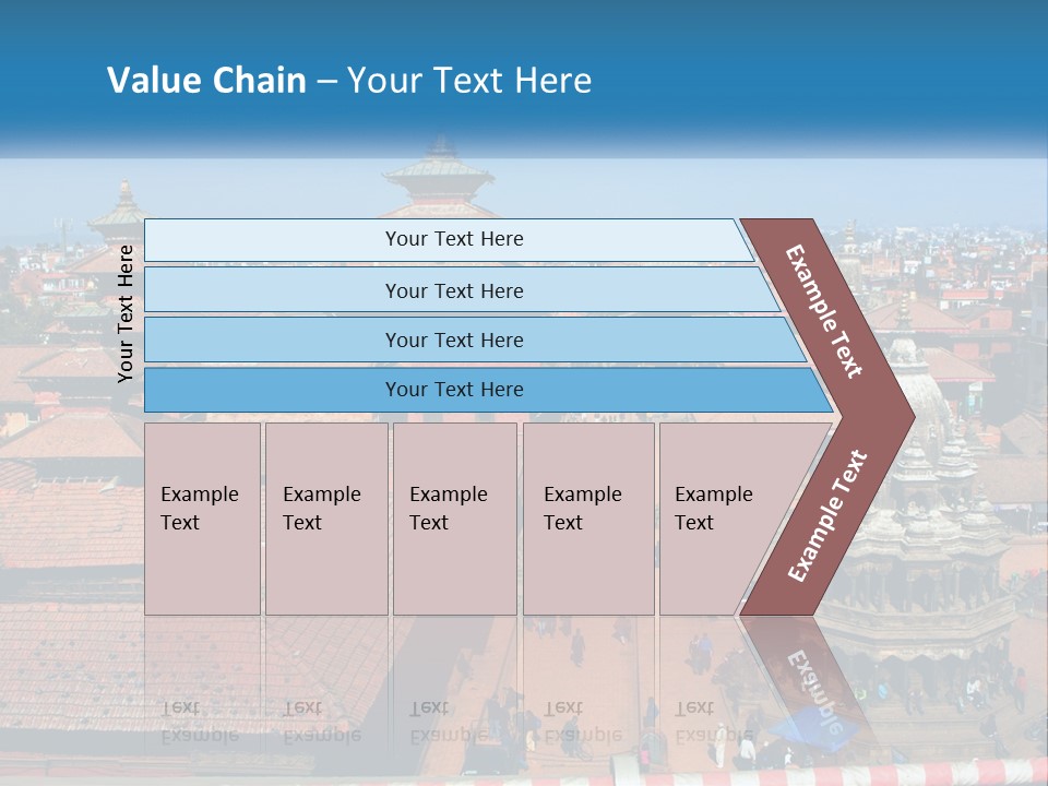 A Large Group Of Buildings With A Sky Background PowerPoint Template