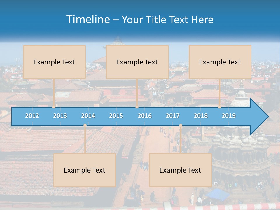 A Large Group Of Buildings With A Sky Background PowerPoint Template