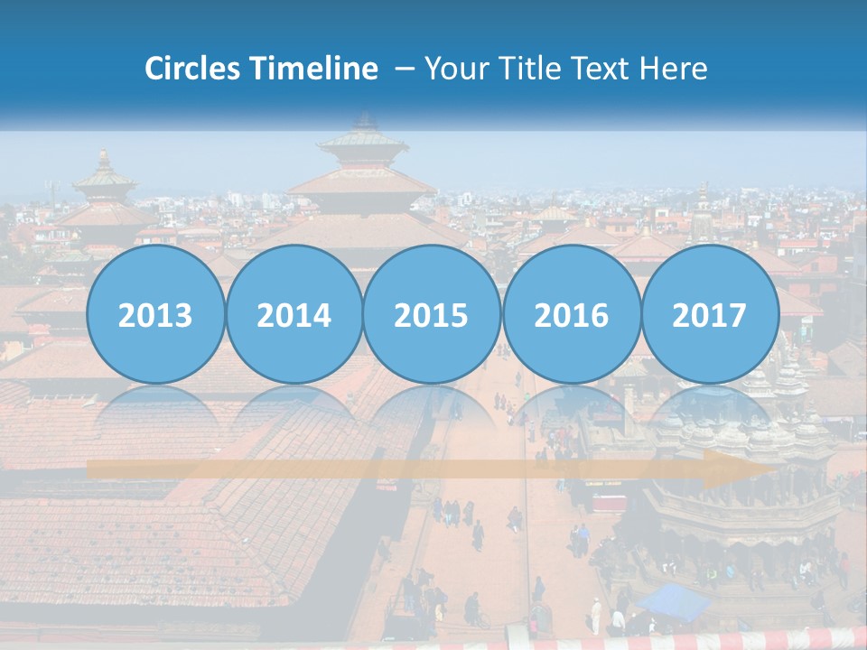 A Large Group Of Buildings With A Sky Background PowerPoint Template