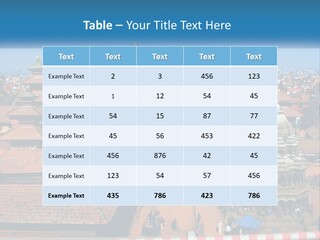 A Large Group Of Buildings With A Sky Background PowerPoint Template