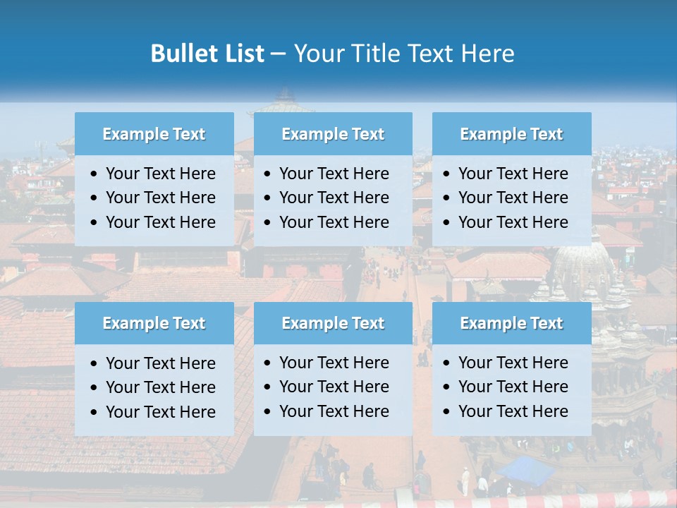 A Large Group Of Buildings With A Sky Background PowerPoint Template