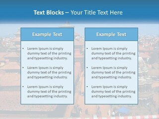 A Large Group Of Buildings With A Sky Background PowerPoint Template