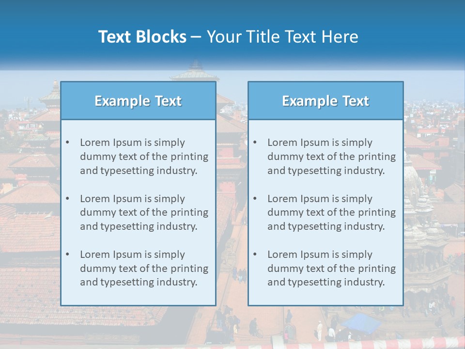 A Large Group Of Buildings With A Sky Background PowerPoint Template