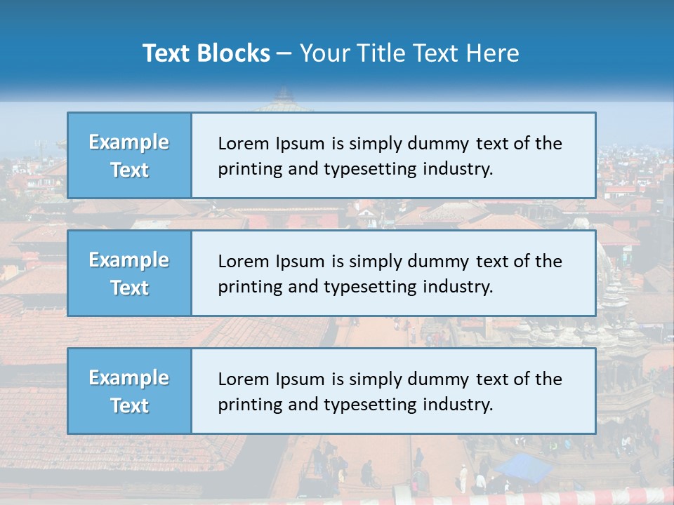 A Large Group Of Buildings With A Sky Background PowerPoint Template