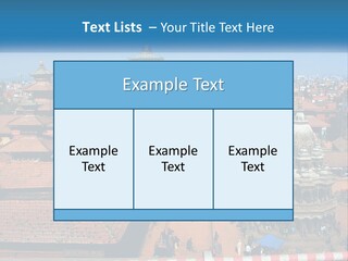 A Large Group Of Buildings With A Sky Background PowerPoint Template