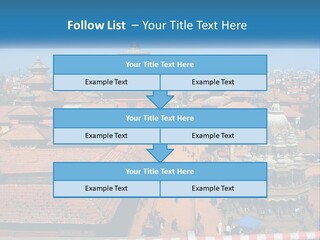 A Large Group Of Buildings With A Sky Background PowerPoint Template