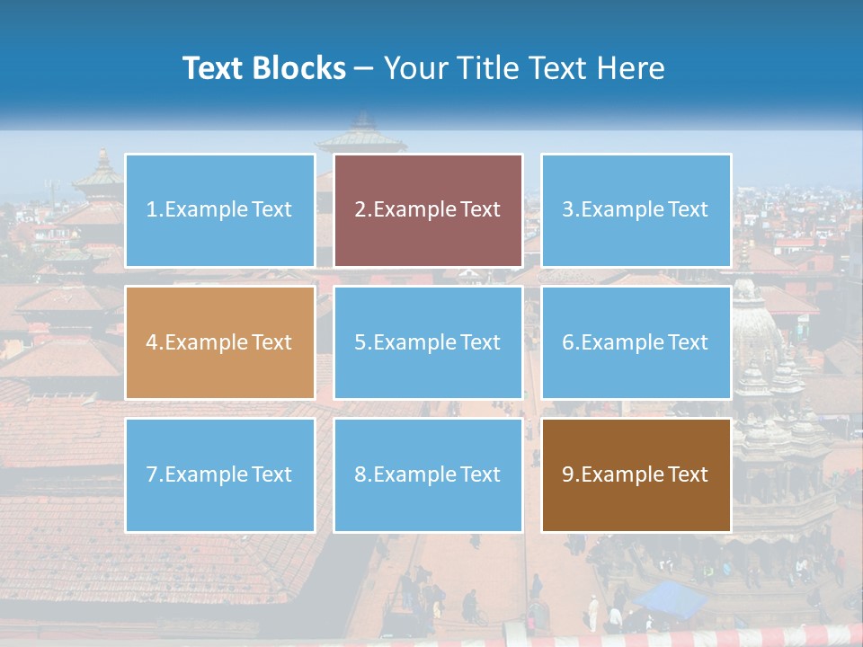 A Large Group Of Buildings With A Sky Background PowerPoint Template
