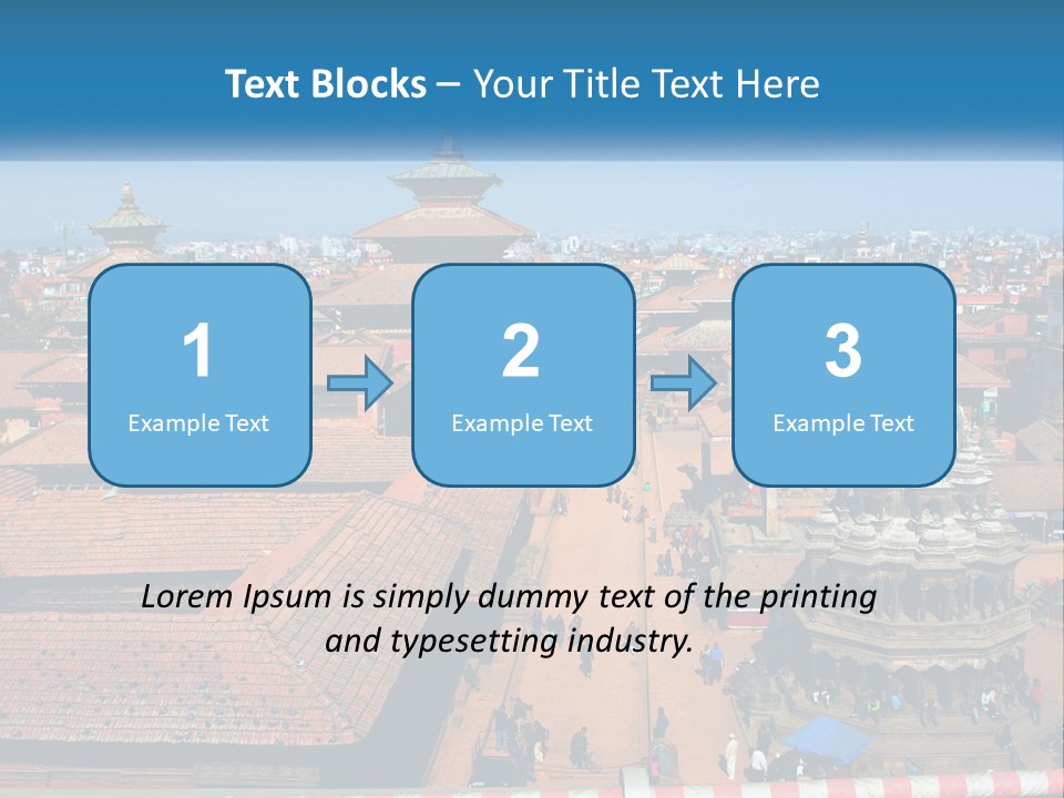 A Large Group Of Buildings With A Sky Background PowerPoint Template