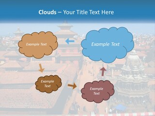 A Large Group Of Buildings With A Sky Background PowerPoint Template