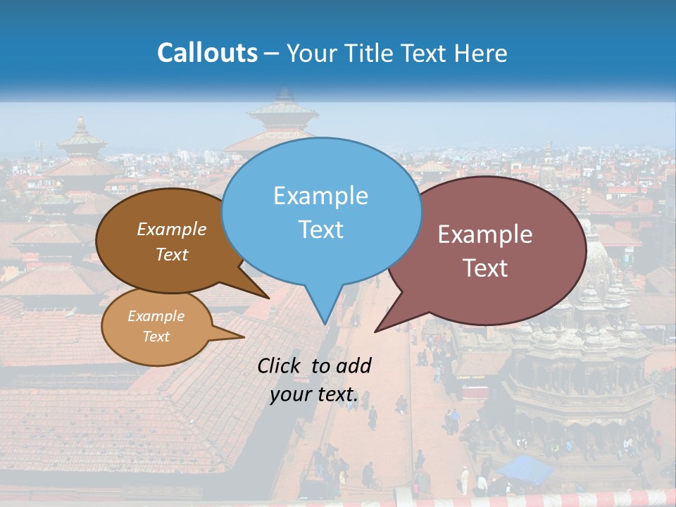 A Large Group Of Buildings With A Sky Background PowerPoint Template