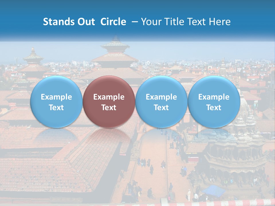 A Large Group Of Buildings With A Sky Background PowerPoint Template