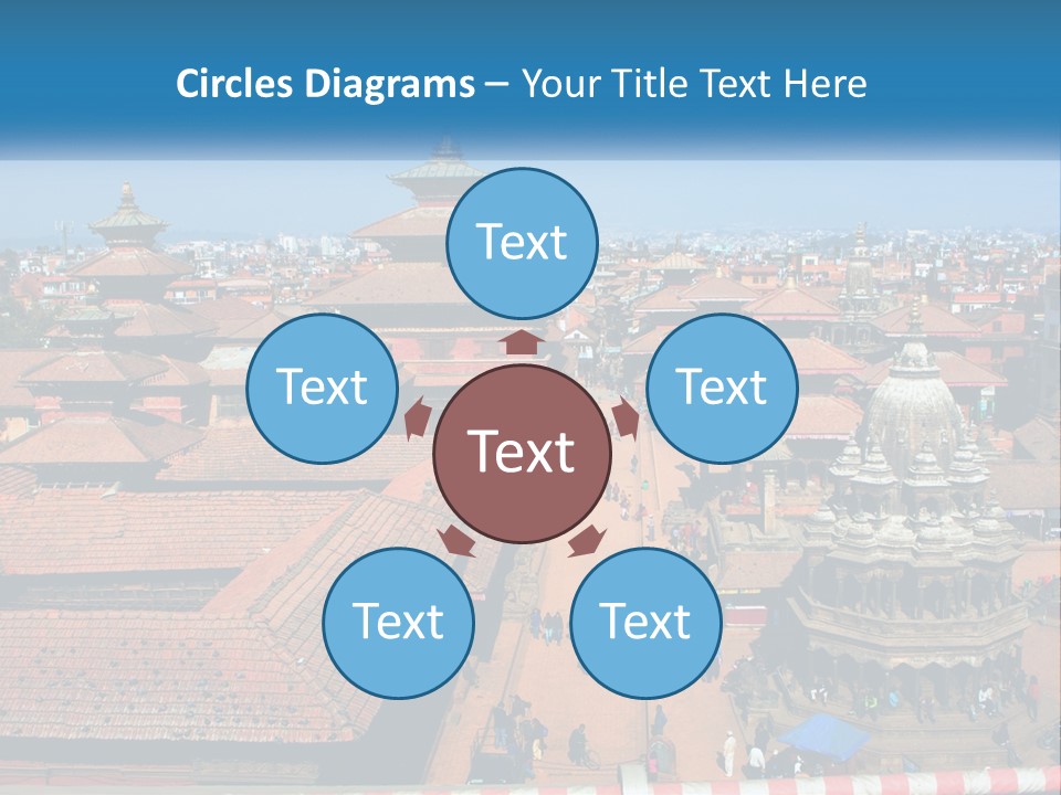 A Large Group Of Buildings With A Sky Background PowerPoint Template