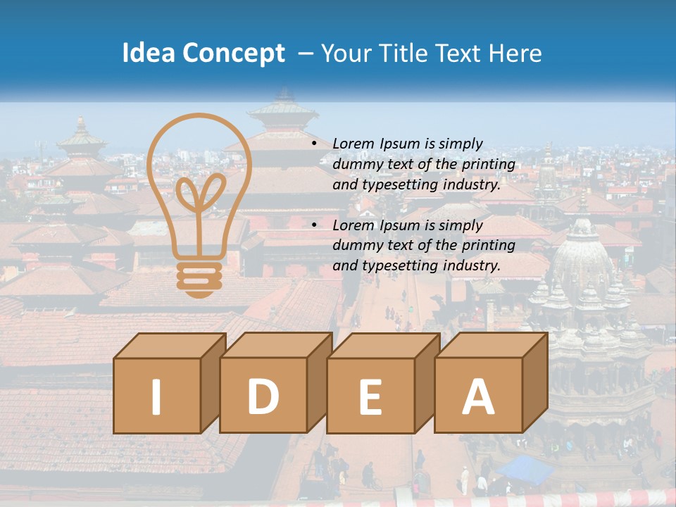 A Large Group Of Buildings With A Sky Background PowerPoint Template