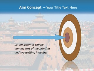 A Large Group Of Buildings With A Sky Background PowerPoint Template