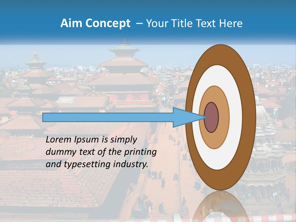 A Large Group Of Buildings With A Sky Background PowerPoint Template