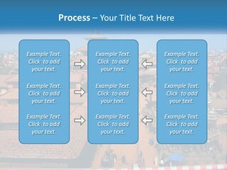 A Large Group Of Buildings With A Sky Background PowerPoint Template