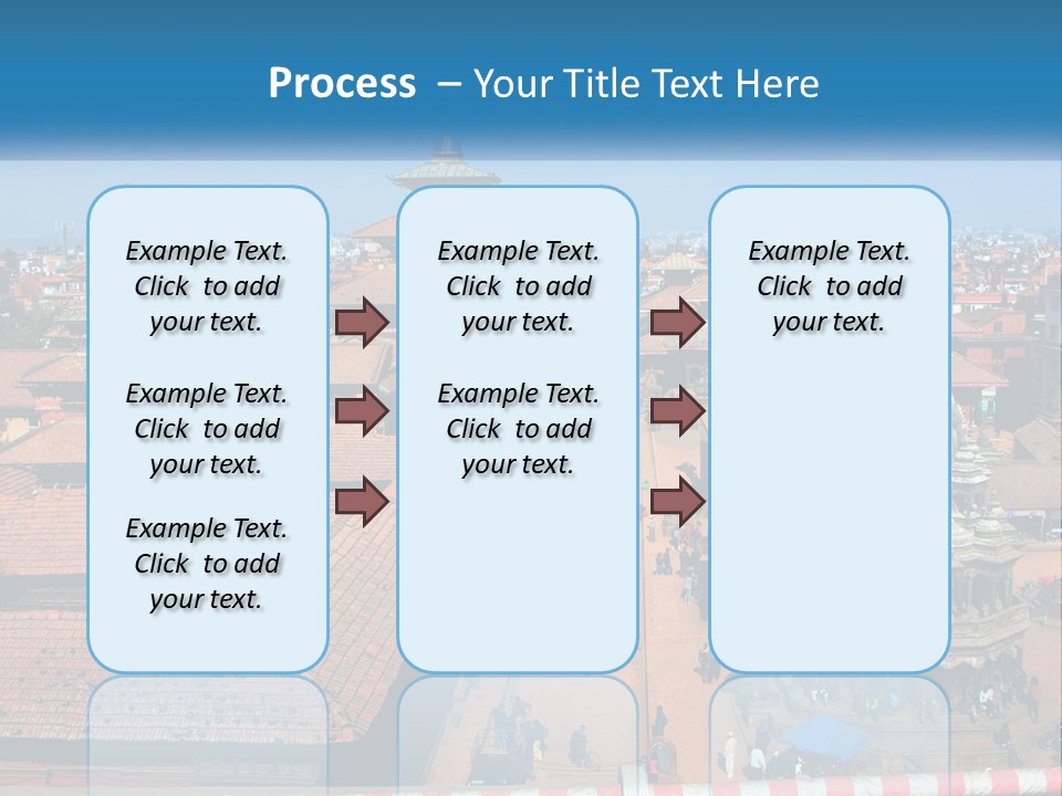 A Large Group Of Buildings With A Sky Background PowerPoint Template