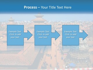 A Large Group Of Buildings With A Sky Background PowerPoint Template