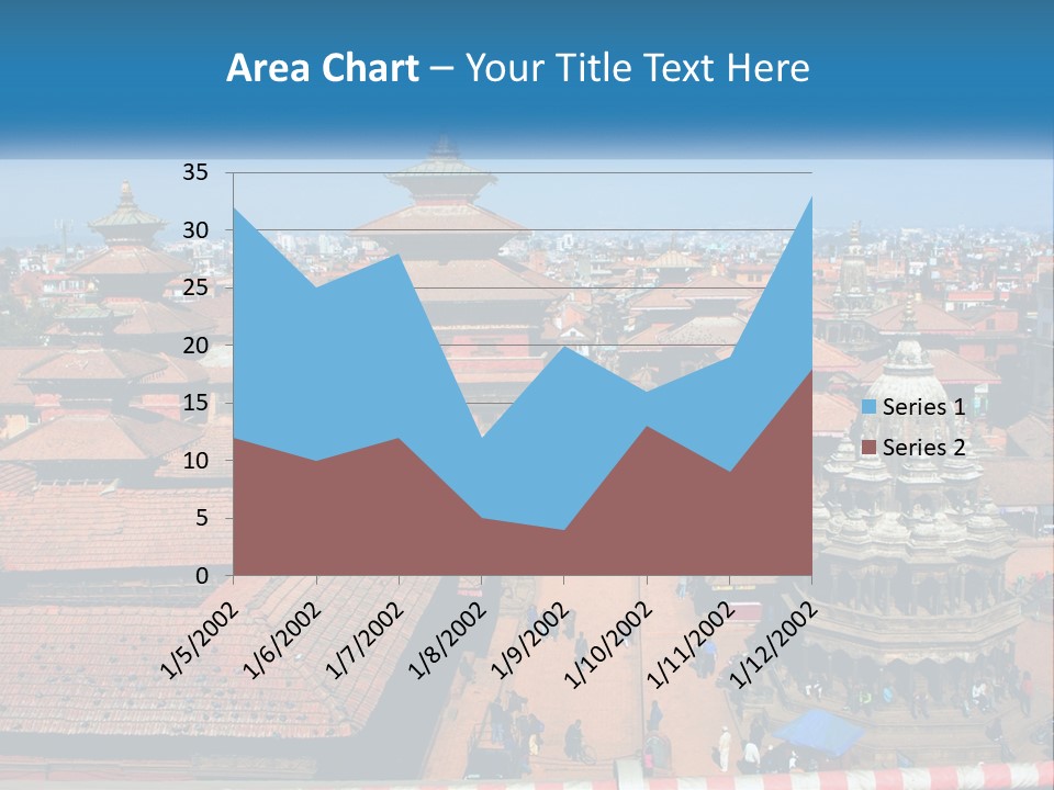 A Large Group Of Buildings With A Sky Background PowerPoint Template