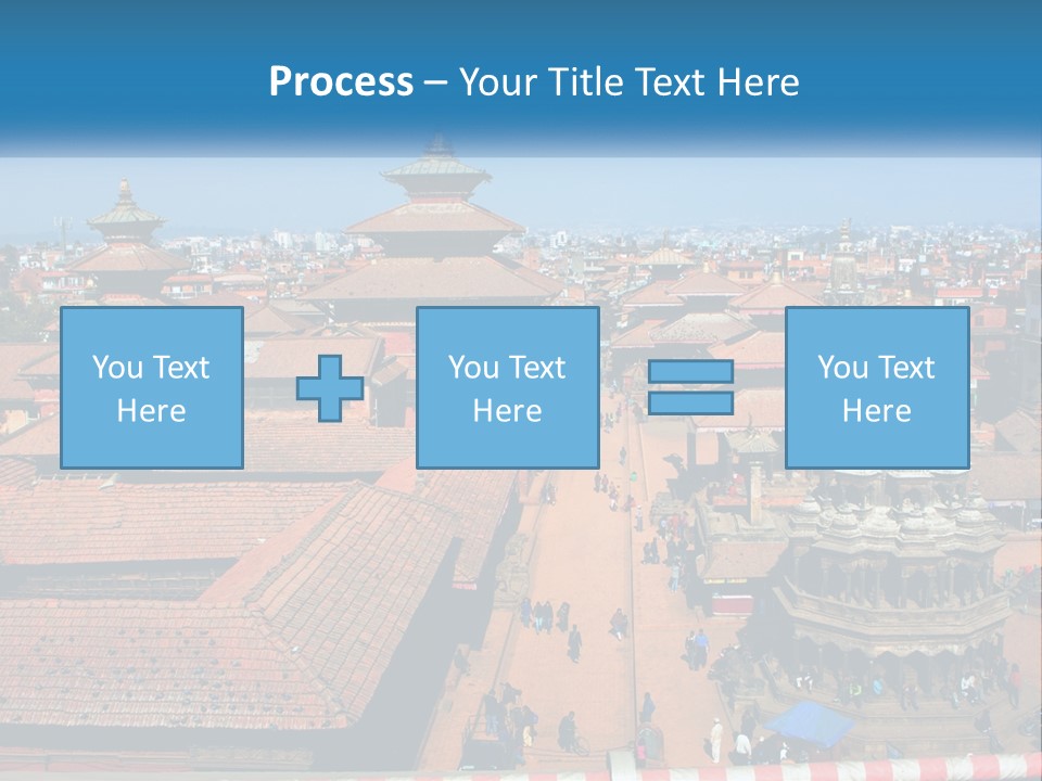A Large Group Of Buildings With A Sky Background PowerPoint Template