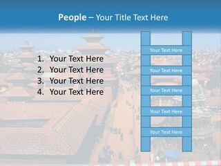 A Large Group Of Buildings With A Sky Background PowerPoint Template