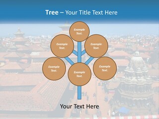 A Large Group Of Buildings With A Sky Background PowerPoint Template