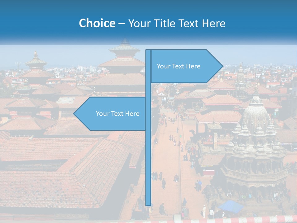 A Large Group Of Buildings With A Sky Background PowerPoint Template