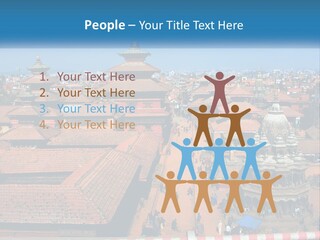 A Large Group Of Buildings With A Sky Background PowerPoint Template