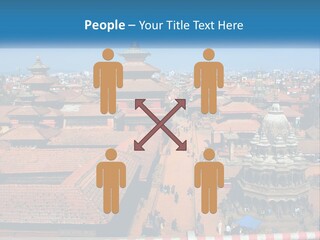 A Large Group Of Buildings With A Sky Background PowerPoint Template