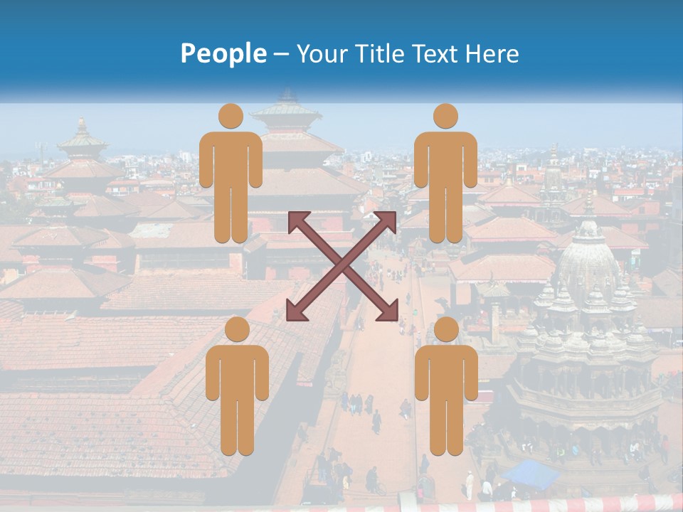 A Large Group Of Buildings With A Sky Background PowerPoint Template