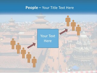 A Large Group Of Buildings With A Sky Background PowerPoint Template