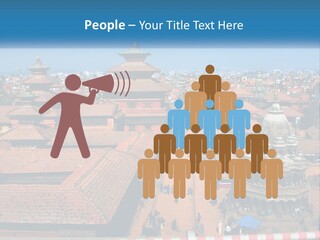 A Large Group Of Buildings With A Sky Background PowerPoint Template