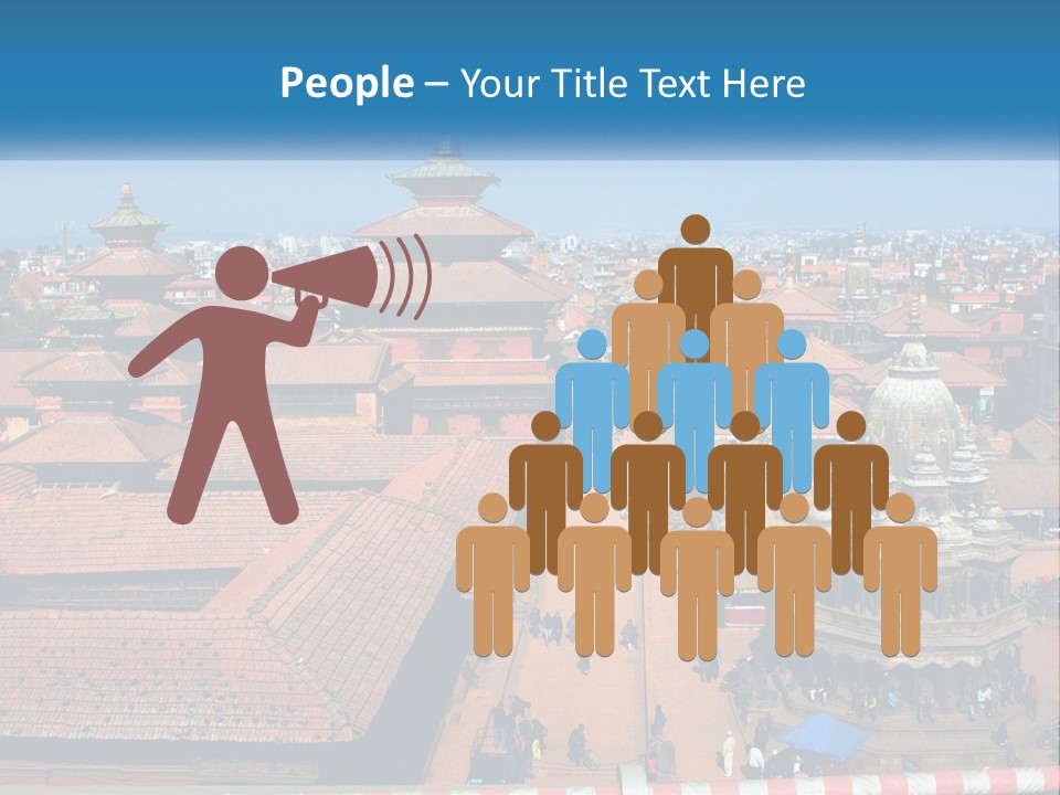 A Large Group Of Buildings With A Sky Background PowerPoint Template