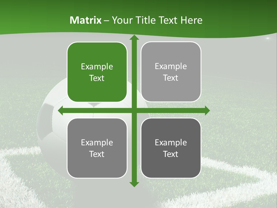 A Soccer Ball On A Soccer Field Powerpoint Template PowerPoint Template