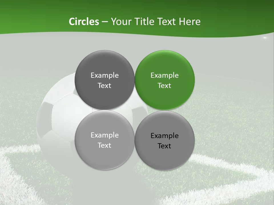 A Soccer Ball On A Soccer Field Powerpoint Template PowerPoint Template