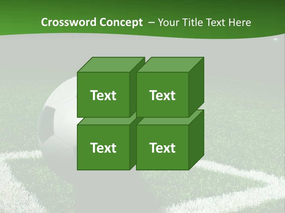 A Soccer Ball On A Soccer Field Powerpoint Template PowerPoint Template
