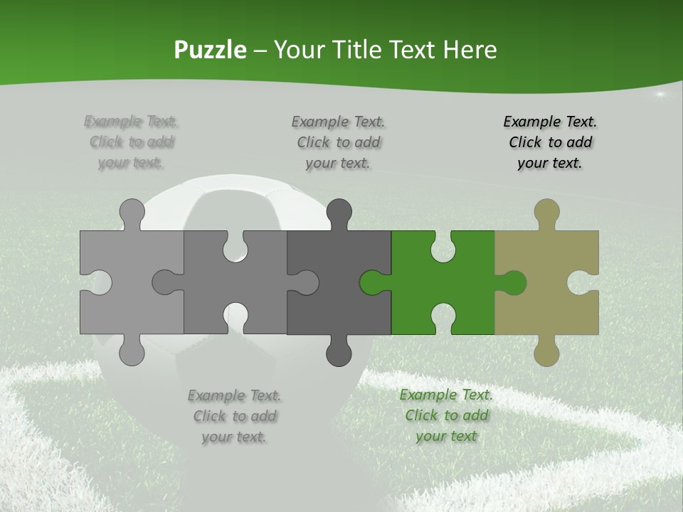 A Soccer Ball On A Soccer Field Powerpoint Template PowerPoint Template