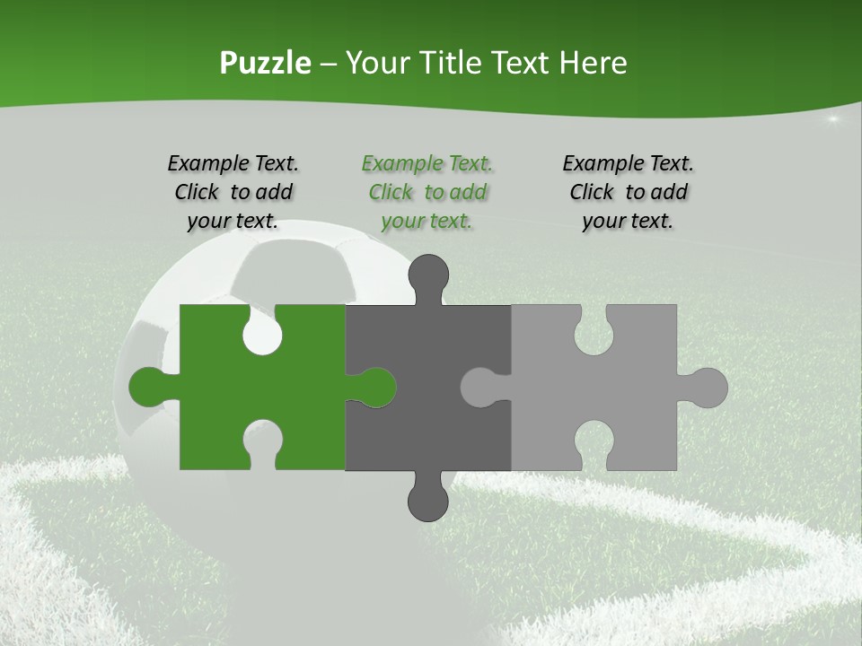 A Soccer Ball On A Soccer Field Powerpoint Template PowerPoint Template