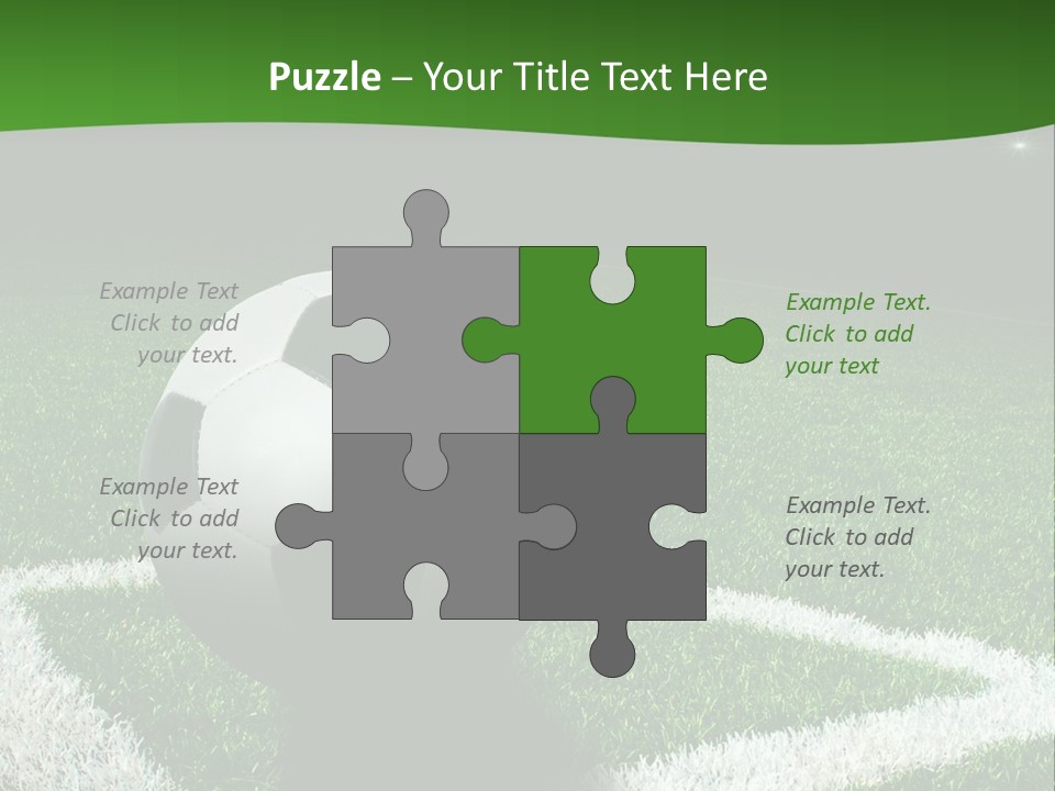 A Soccer Ball On A Soccer Field Powerpoint Template PowerPoint Template